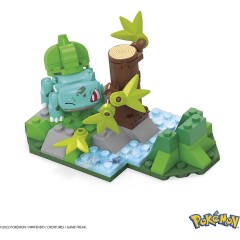 Mattel MEGA Pokemon Bisasams Waldabenteuer mit 82 Teilen zum Verbinden mit anderen Welten Лесное приключение MEGA Pokemon Bulbasaur с 82 частями для подключения к другим мирам