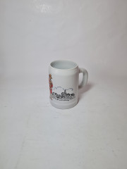 Кружка пивная винтажная Schierling "Охотник с добычей", керамика, 13 см, Германия, 1960-70гг.