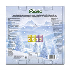 Ricola Advent Calendar Адвент-календарь 2025, 24 коробочки с швейцарскими травяными леденцами, 38 см х 38 см, 360 грамм