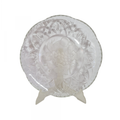 Блюдо винтажное Walther Glas Im Stil с фруктовым декором, стекло, 30 x 3 см, Германия, 1960-70гг.