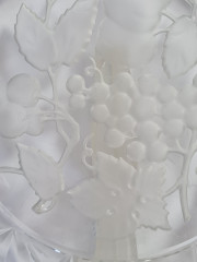 Блюдо винтажное Walther Glas Im Stil с фруктовым декором, стекло, 30 x 3 см, Германия, 1960-70гг.