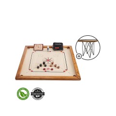 UBERGAMES Karromspiel Karrom Spiel brett + Stander Настольная Игра Карром: доска 74x74 + подставка, вес 7 кг, модель ug705parent