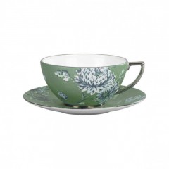 Wedgwood Wedgwood 'Jasper Conran Chinoiserie Green' Kaffeetasse / Teetasse 0,23 L mit Untertasse 2-tlg. Wedgwood "Jasper Conran Chinoiserie Green" Чашка кофейная/чайная 0,23 л с блюдцем, 2 предм.