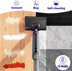 Diyarts Diyarts Akku-Saugwischer, Wischmopp mit Dual-Tank-Design und Selbstreinigungsfunktion, 70 Min Leichter Bodenreiniger kabellos mit LED Anzeige fur Hartboden Беспроводная вакуумная швабра Diyarts, швабра с двойным баком и функцией самоочистки, легк