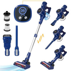 7Magic 7Magic Akku-Handstaubsauger, 160,00 W, 4 in 1 Teleskop-Staubsauger, 25Kpa, max. 40min Laufzeit,5-stufigem Filtersystem, 1,0L Staubbehalter Blau Беспроводной ручной пылесос 7Magic, 160,00 Вт, телескопический пылесос 4 в 1, 25 кПа, время работы до 40