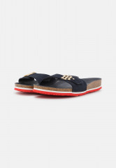 Tommy Hilfiger MOLDED FOOTBED FLAT Mules red/white/blue ПЛАТФОРМА С ФОРМОВАННЫМИ СТУПИЦАМИ Мюли красный/белый/синий