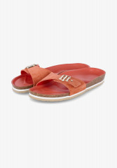 Tommy Hilfiger MOLDED FOOTBED FLAT Mules orange ПЛАТФОРМА С ФОРМОВАННЫМИ СТУПИЦАМИ Мюли апельсин