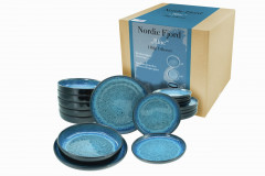 Creatable Creatable Tellerset 18-tlg. Blue NORDIC FJORD blau Набор творческих тарелок из 18 предметов. Синий НОРДИК ФЬОРД