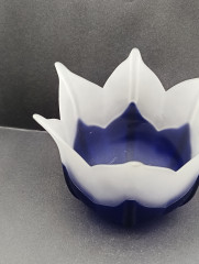 Фруктовница винтажная средняя Partylite Portugal, цветное стекло, 17 х 13 см, Португалия, 1970-80гг.