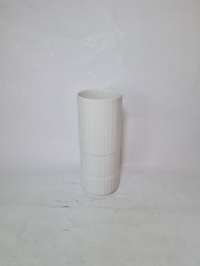 Ваза винтажная Edelstein Bavaria, белый фарфор с фактурным узором, 22 x 8,5 см, Германия, 1960-70гг.