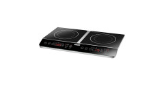 Unold Unold Induktions-Doppelkochplatte Elegance schwarz/silber schwarz/silber Unold индукционная двойная конфорка Elegance черный/серебристый