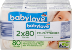 babylove чувствительный	 Влажные салфетки 2x80St, 160 шт