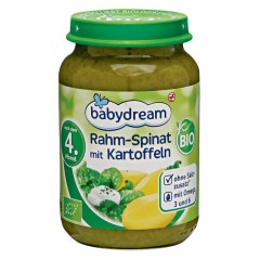 babydream Bio Menu Rahm-Spinat mit Kartoffeln 190 г