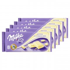 Milka (Милка) Weisse Schokolade 5 шт. по 100 г Упаковка 500 г