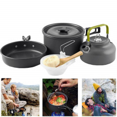 NUODWELL NUODWELL Gaskocher Camping Kochgeschirr, 10-teiliges Camping Geschirr Set, (10-St) NUODWELL Походная посуда для газовой плиты, набор походной посуды из 10 предметов, (10 предметов)