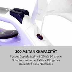 Klarstein Klarstein Trockenbugeleisen Steam Bro, 2200 W  Сухой утюг Klarstein Steam Bro, 2200 Вт