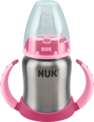Nuk обучающая кружка Cup Edelstahl Rosa, 125ml, 1 шт
