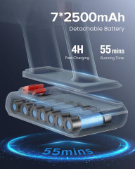 PRETTYCARE PRETTYCARE Akku-Hand-und Stielstaubsauger, 420,00 W, Beutellos, 33000Pa/420W kabelloser Staubsauger Touchscreen Bis zu 55 Min Laufzeit Беспроводной ручной пылесос PRETTYCARE, 420,00 Вт, без мешка, беспроводной пылесос 33000 Па/420 Вт с сенсорн