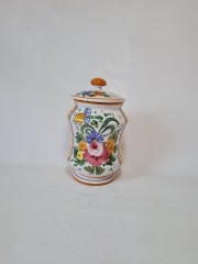 CERAMICHE D´ARTE PARRINI Керамическая банка с крышкой для хранения продуктов, 19см, Италия, 1960-70гг.