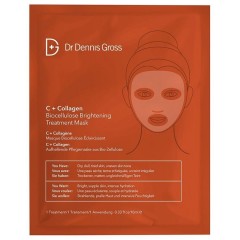 Dr Dennis Gross C+Collagen Biocellulose Brightening Treatment Mask C+Коллагеновая биоцеллюлозная осветляющая лечебная маска