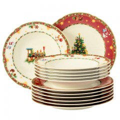 Seltmann Weiden Seltmann Weiden Marie-Luise Weihnachtsnostalgie Tafelservice 12-tlg. Seltmann Weiden Marie-Luise Рождественский столовый сервиз, 12 предм.
