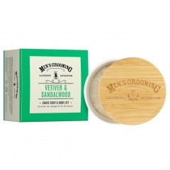 Scottish Fine Soaps Vetiver & Sandalwood Shave Soap & Bowl Set  Мыло для бритья с ветивером и сандаловым деревом и чаша для бритья